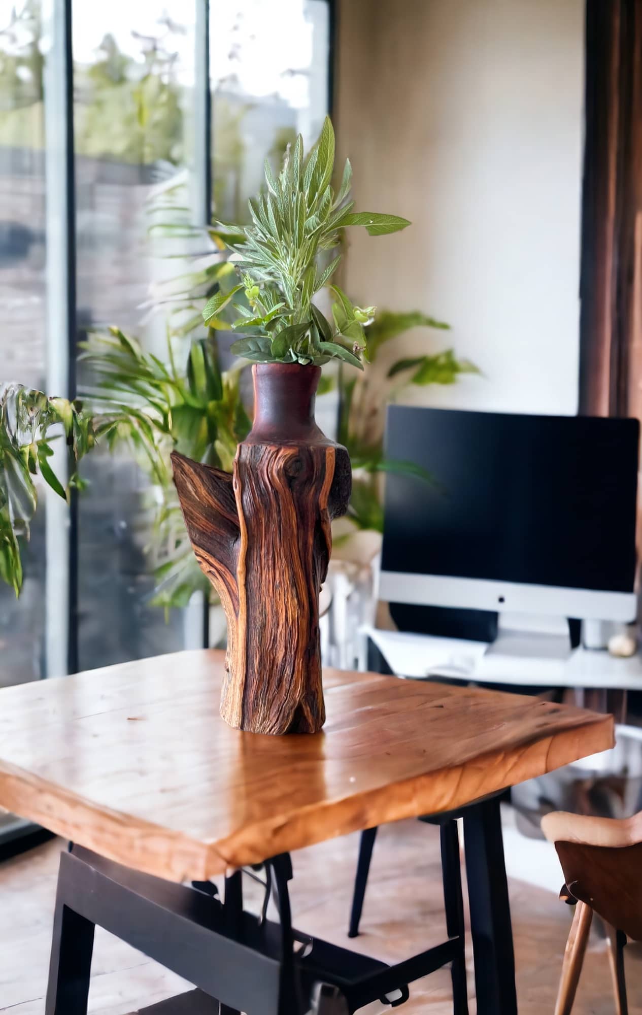 Simplicity and naturalness. Manzanita branch vase. 12"x 6"x 4"