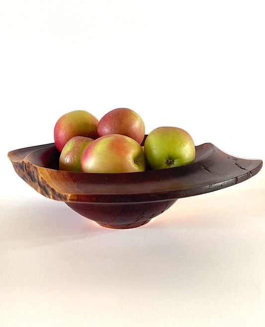 Natural and beautiful Manzanita wood bowl. 3.5"x14"x9"