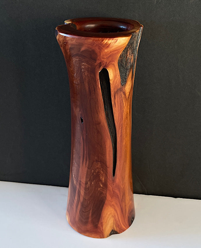 Wooden Tea Light Candle Holder. 8.5"H x 4"Dia