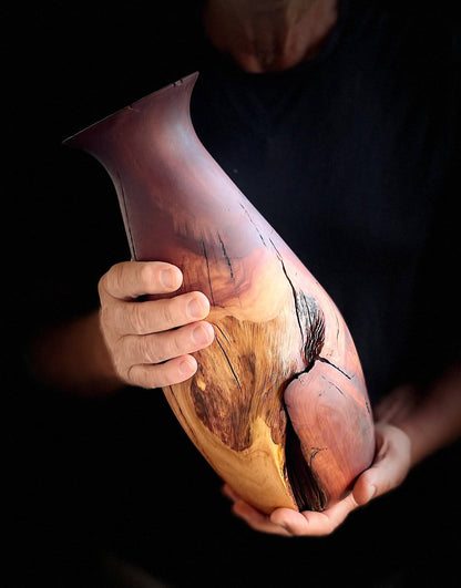 Manzanita wood decorative vase