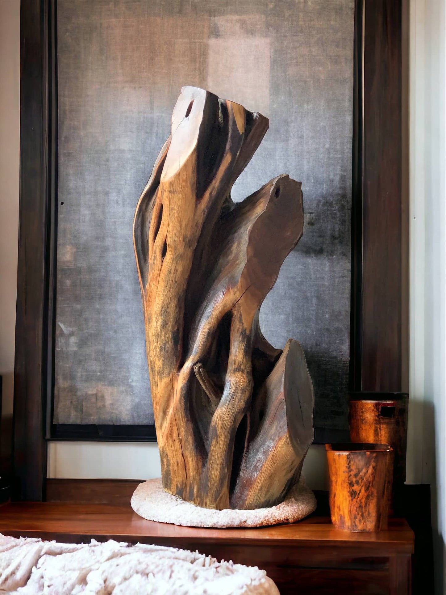 A truly unique Manzanita tree vase/sculpture 16"H.